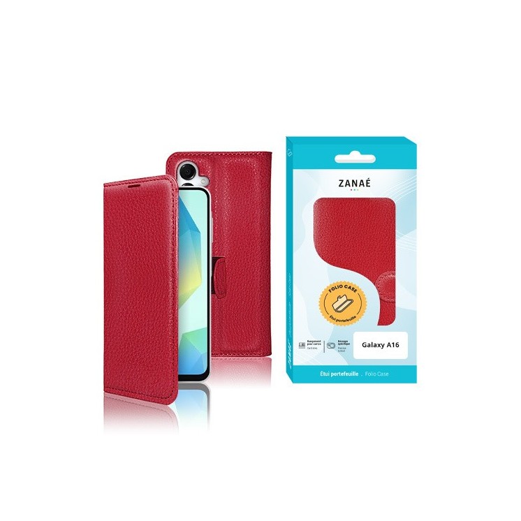 Coque Etui Portefeuille Samsung Galaxy A16 rouge