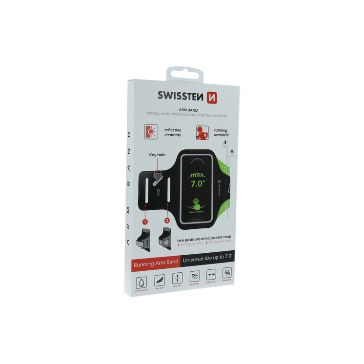Brassard Running 7p Swissten noir
