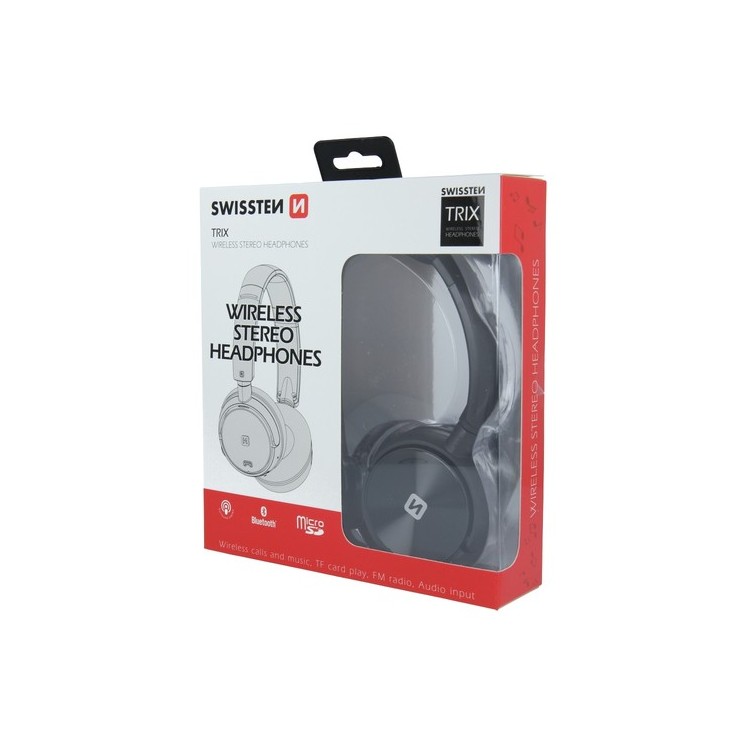 Casque audio bluetooth Trix noir Swissten