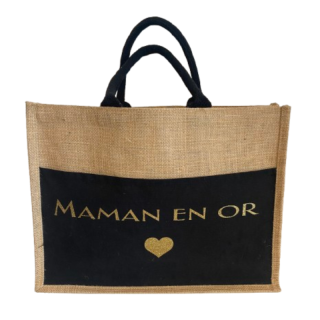Sac jute maman en or