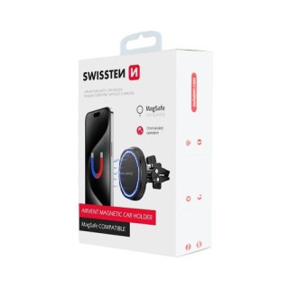 Support voiture Magsafe fixation sur ventilation Swissten - vue boite