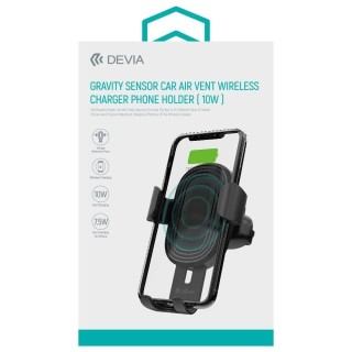 Support voiture Gravity sensor charge à induction Devia - vue boite