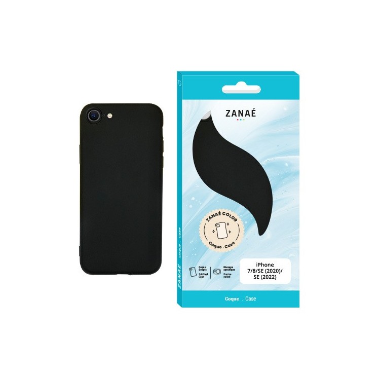 Coque Color Iphone 7 / 8 / SE2 / SE3 noir