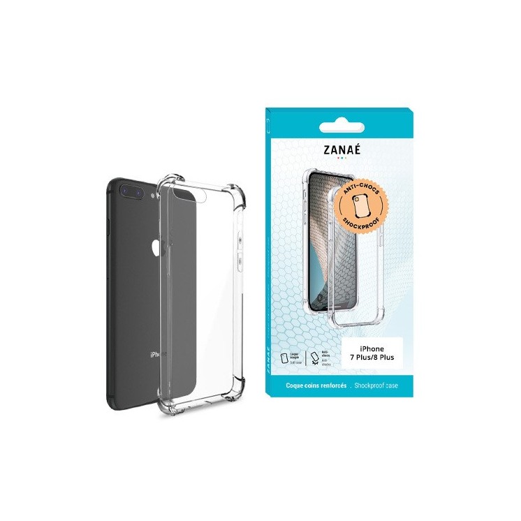 Coque Iphone 7 Plus / 8 Plus transparente avec coins renforcés