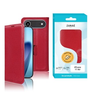 Coque Etui Portefeuille Iphone 17 AIR rouge