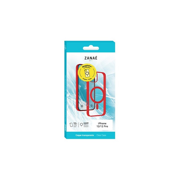 Coque MagSafe Iphone 12 / 12 pro rouge - vue boite