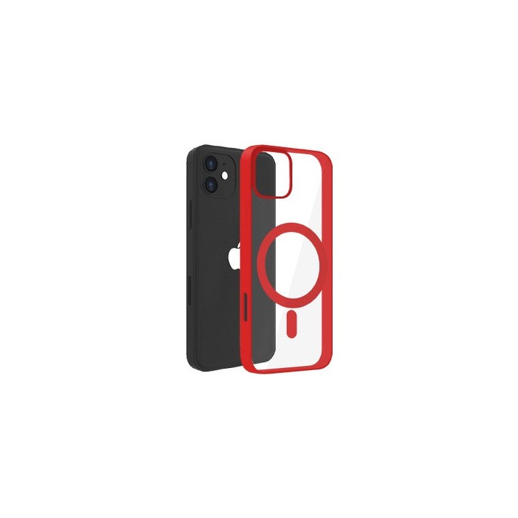 Coque MagSafe Iphone 12 / 12 pro rouge - vue face