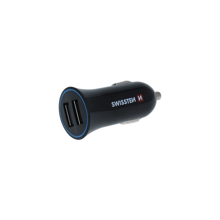 Chargeur allume cigare 2 ports USB 2.4A + Câble USB-C