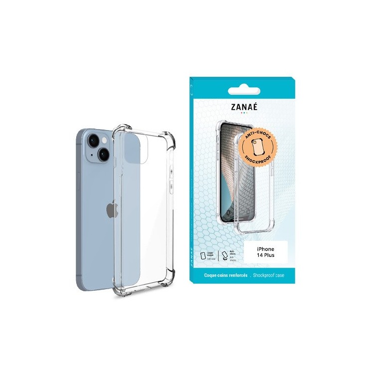 Coque Iphone 14 Plus transparente avec coins renforcés