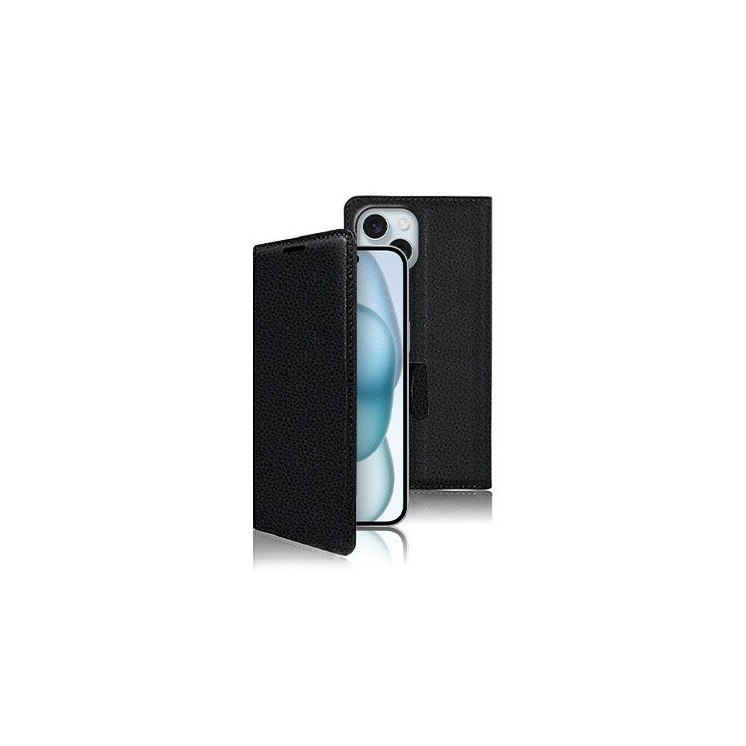 Coque Etui Portefeuille Iphone 15 Plus noir