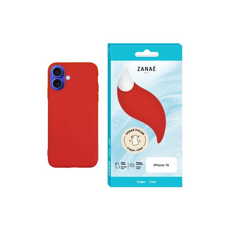 Coque Color Iphone 16 rouge