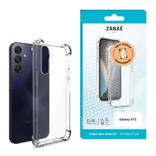 Coque Samsung Galaxy A15 4G / 5G transparente avec coins renforcés