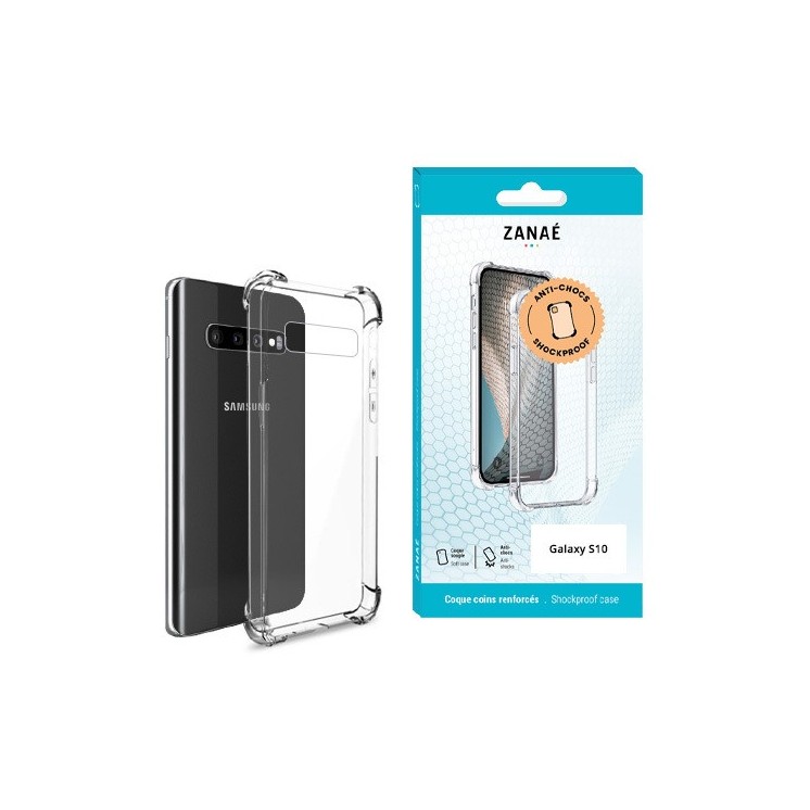 Coque Samsung Galaxy S10 transparente avec coins renforcés