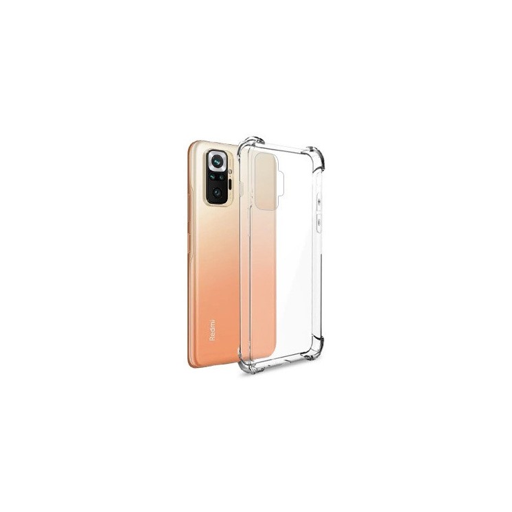 Coque silicone Xiaomi redmi note 10 pro transparente avec coins renforcés - vue face