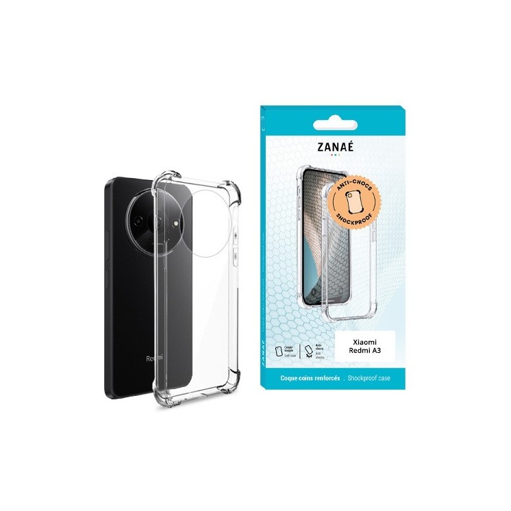 Coque Xiaomi Redmi A3 transparente avec coins renforcés