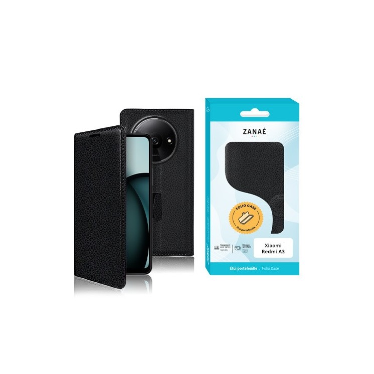 Coque Etui Portefeuille Xiaomi Redmi A3 / A3X noir