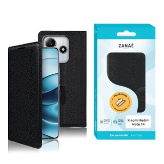 Coque Etui Portefeuille Xiaomi Redmi Note 14 4G noir