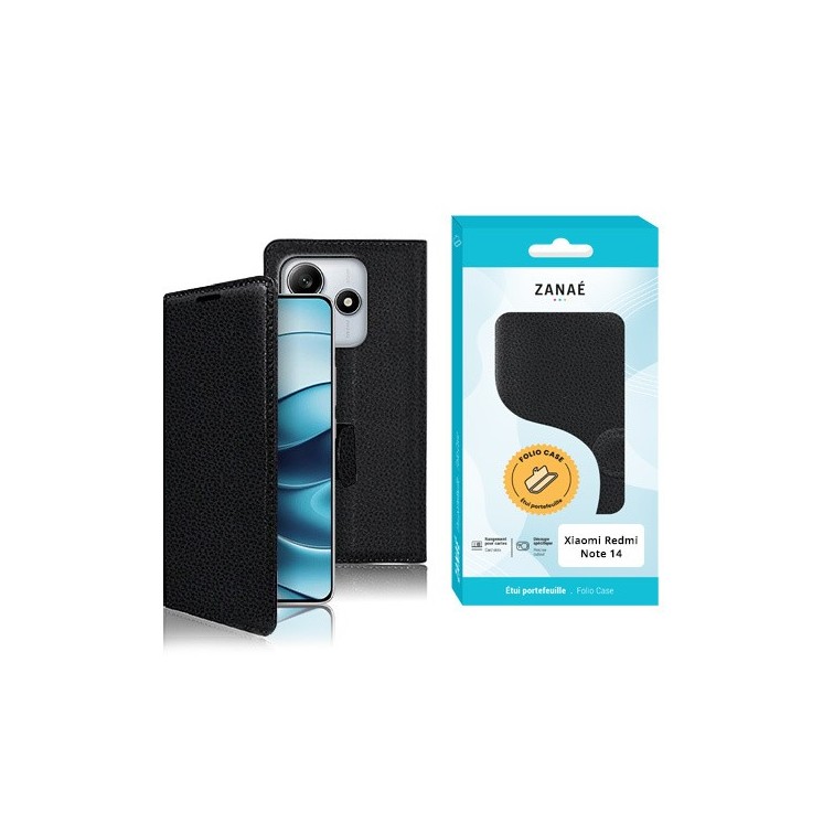 Coque Etui Portefeuille Xiaomi Redmi Note 14 4G noir