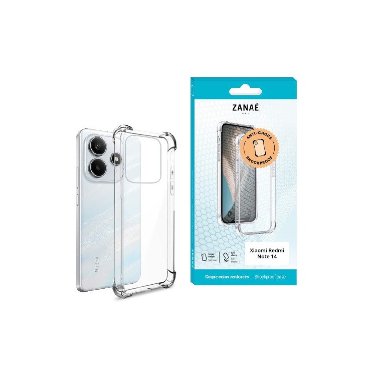 Coque Xiaomi Redmi Note 14 4G transparente avec coins renforcés