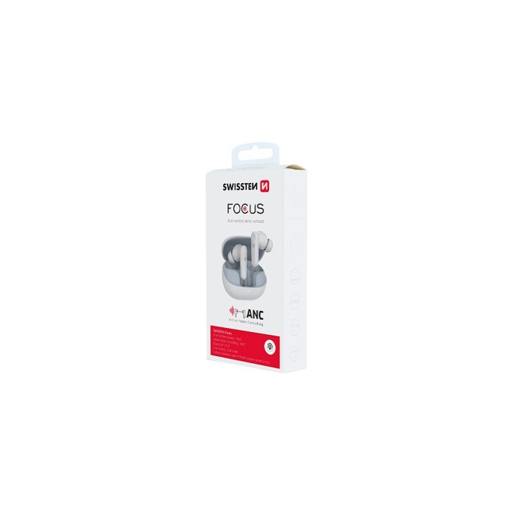 Ecouteurs bluetooth Focus blanc Swissten