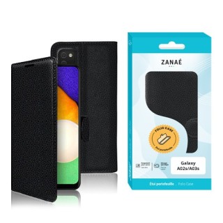 Coque Etui Portefeuille Samsung Galaxy A02S / A03S noir