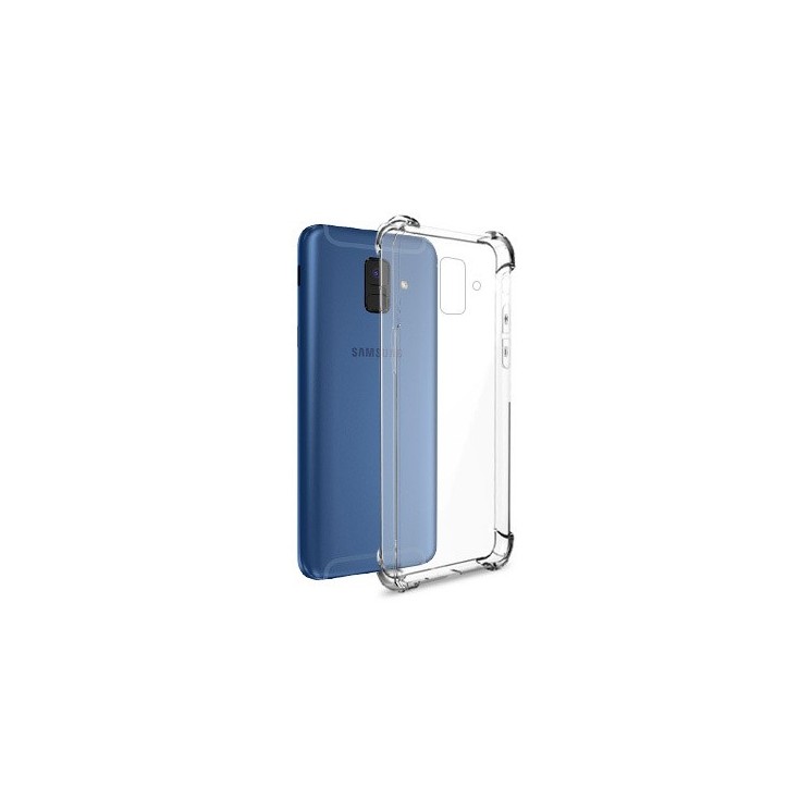 Coque silicone Samsung galaxy A6 (2018) transparente avec coins renforcés - vue face