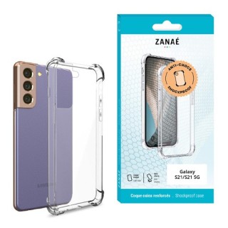 Coque Samsung Galaxy S21 4G / 5G transparente avec coins renforcés