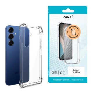 Coque Samsung Galaxy S25 Plus transparente avec coins renforcés