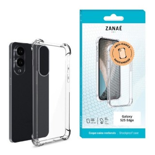 Coque Samsung Galaxy S25 Edge transparente avec coins renforcés