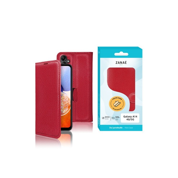 Coque Etui Portefeuille Samsung Galaxy A14 4G / 5G rouge