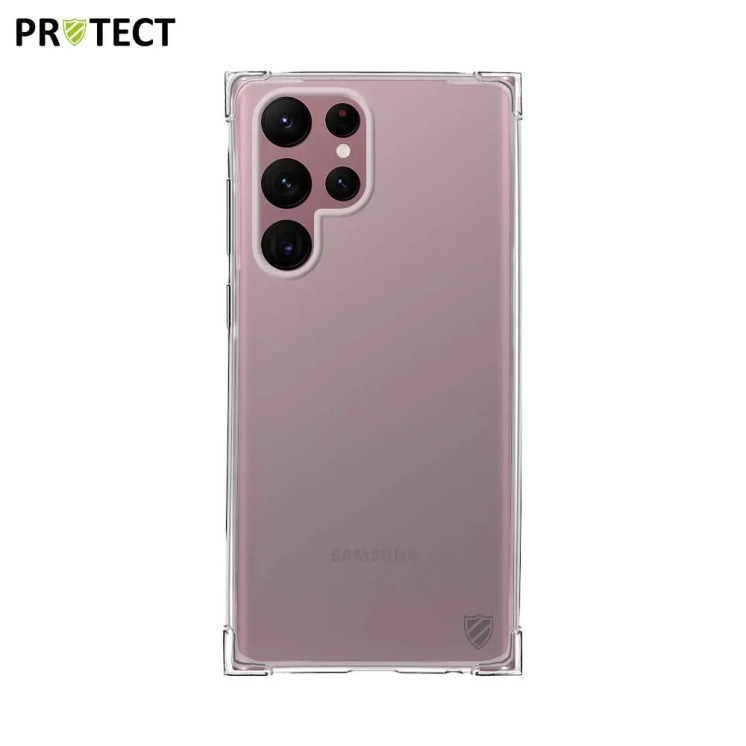 Coque Protect Samsung Galaxy S22 Ultra transparente avec coins renforcés