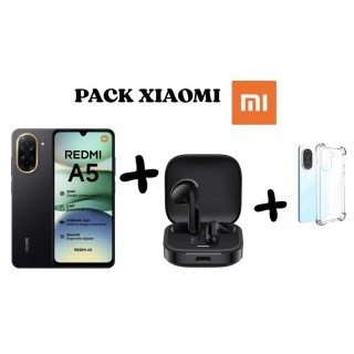 Pack Xiaomi Redmi A5 128GO + Redmi Buds 6 Active + Coques