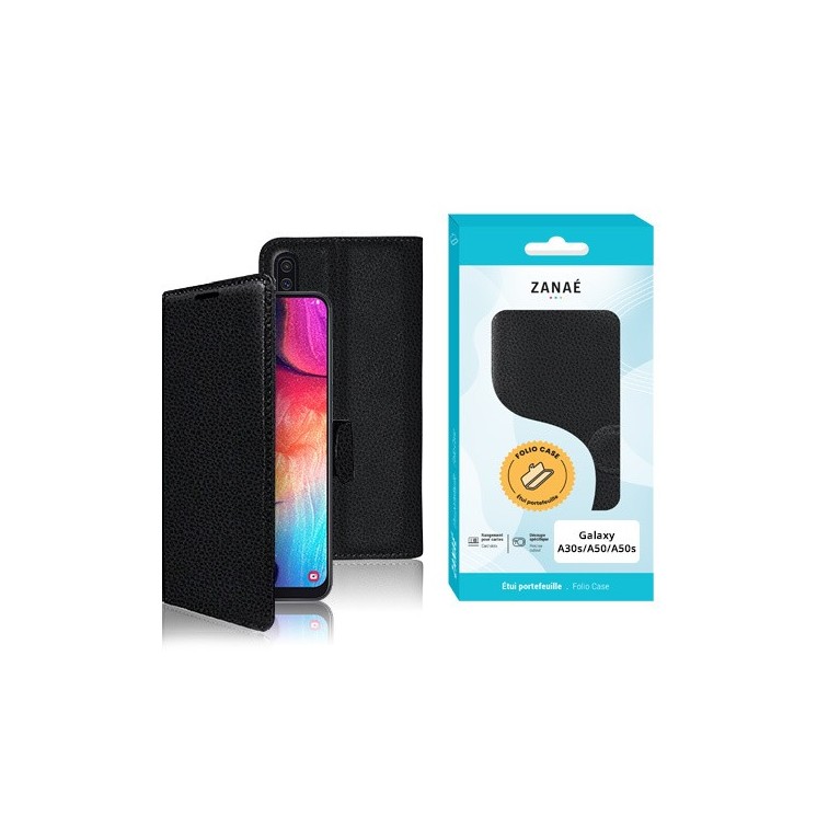 Coque Etui Portefeuille Samsung Galaxy A30S / A50 / A50S noir