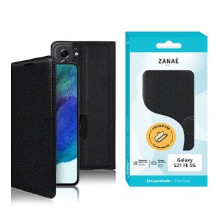 Coque Etui Portefeuille Samsung Galaxy S21 FE 5G noir Coque Etui Portefeuille Samsung Galaxy S21 FE 5G noir
