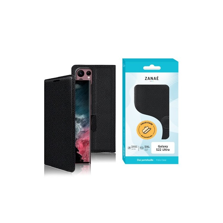 Coque Etui Portefeuille Samsung Galaxy S22 Ultra noir