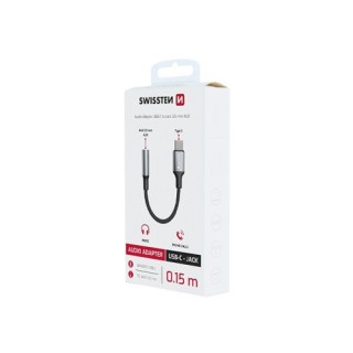 Adapteur USB-C / Jack Swissten pour Ecouteurs Filaire noir