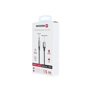 Adaptateur Lightning / Jack Mâle Swissten noir Adaptateur Lightning / Jack Mâle Swissten noir