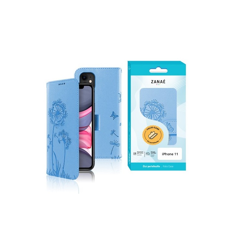 Coque Etui Blowball iPHONE 11 bleu clair