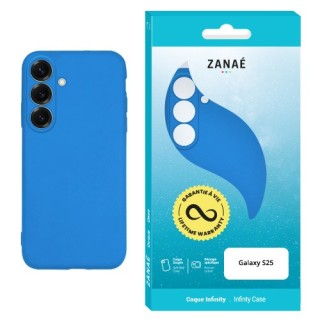 Coque silicone Infinity Galaxy S25 infinity bleu garantie à vie