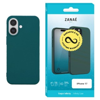 Coque silicone Infinity Iphone 17 vert foncé garantie à vie