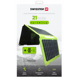 Chargeur panneau solaire pliable 21W – Swissten