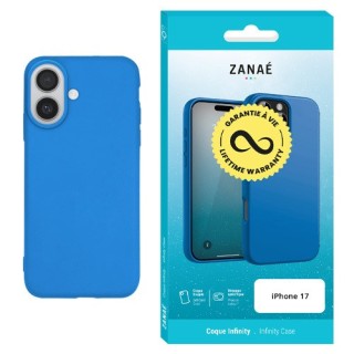Coque silicone Infinity Iphone 17 infinity bleu garantie à vie