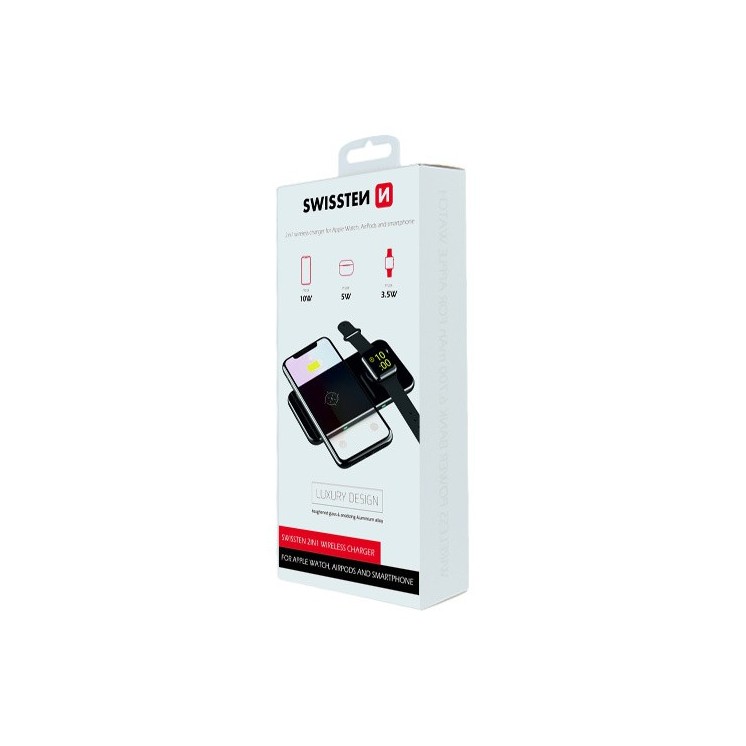 Chargeur 2 en 1 compatible Magsafe 15w Swissten