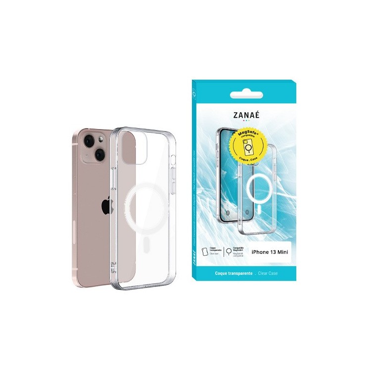 Coque MagSafe Iphone 13 mini - vue face et boite