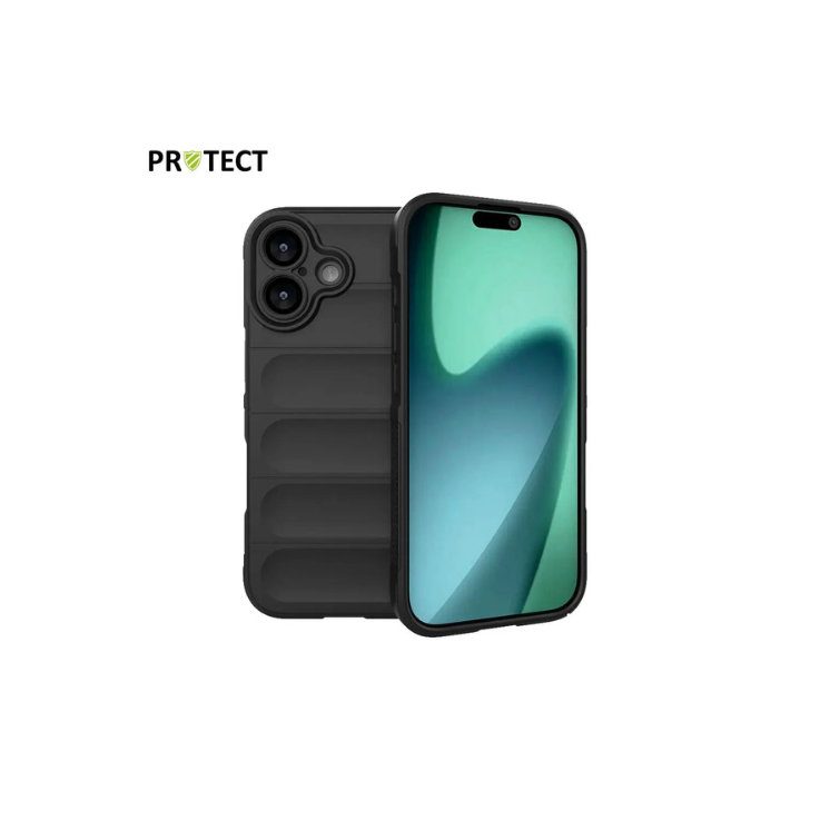 Coque de Protection IX008 PROTECT iPhone 17 noir - vue face et dos
