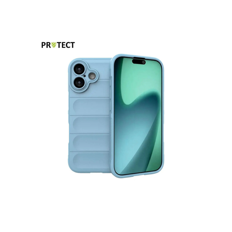 Coque de Protection IX008 PROTECT iPhone 17 bleu clair - vue face et dos