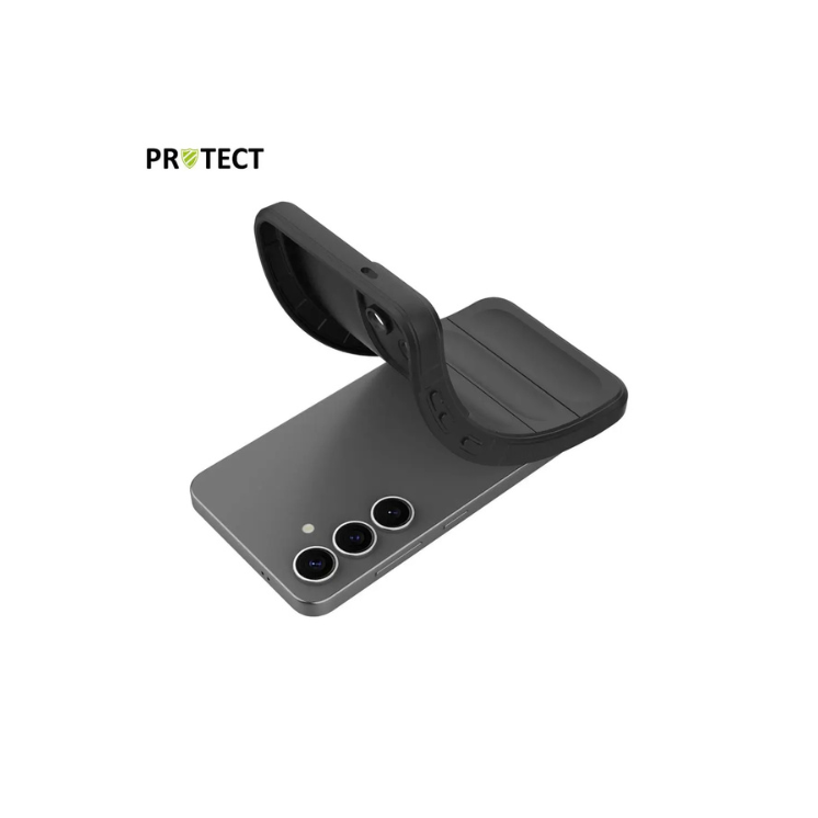 Coque de Protection IX008 PROTECT Samsung Galaxy S25 noir - vue avec smartphone