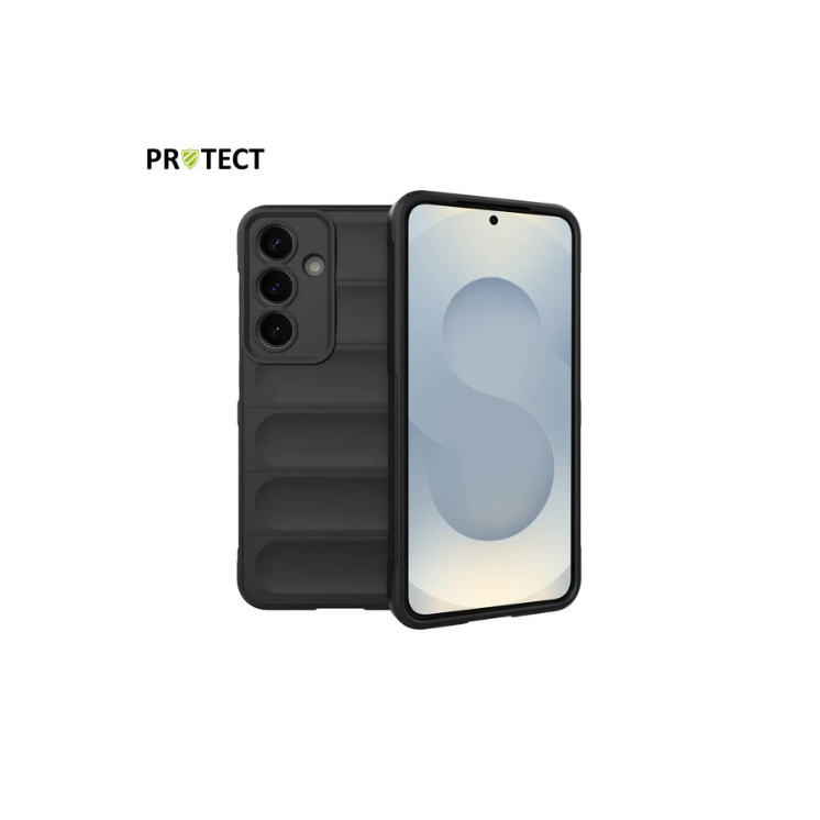 Coque de Protection IX008 PROTECT Samsung Galaxy S25 noir - vue face et dos