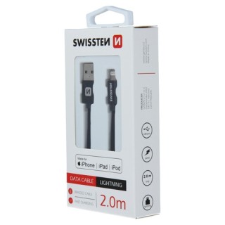 Câble USB / Lightning MFI 2m noir Câble USB / Lightning MFI 2m noir