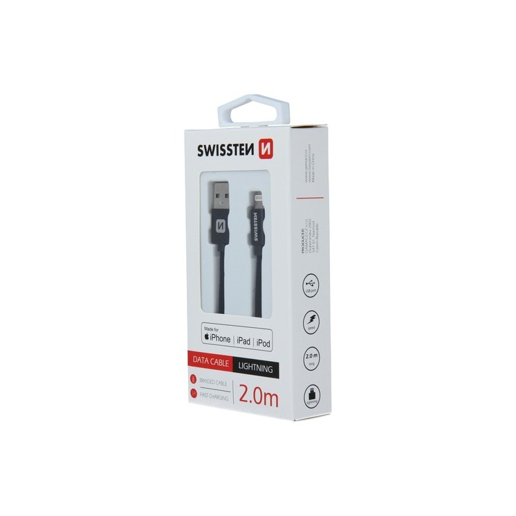 Câble USB / Lightning MFI 2m noir